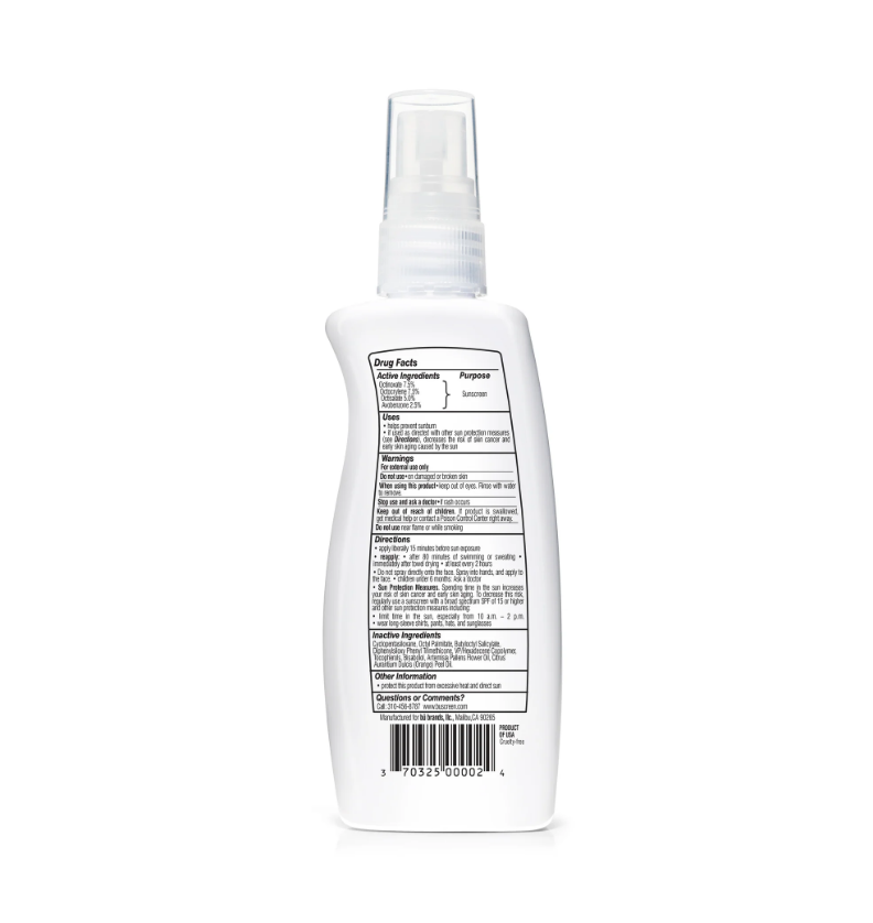 BU Sunscreen SPF 30 Ultrafine WOWmist Sunscreen - Natural Citrus Alcohol-Free